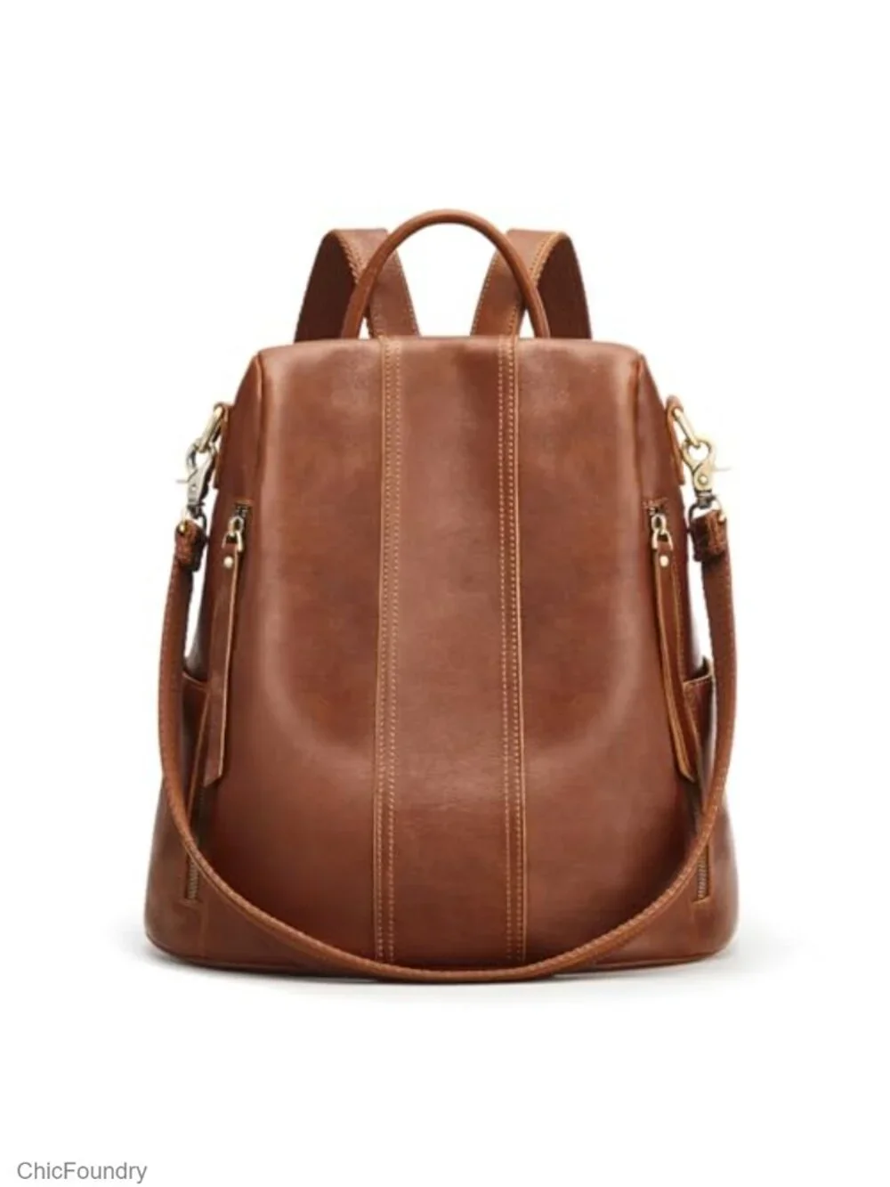 Genuine Leather Backpack Purse for Women Anti-Theft Travel Daypack Shoulder Bag